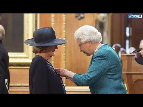 Maggie Smith, Downton Abbey Star, 79, Honored By Queen Elizabeth II - YouTube