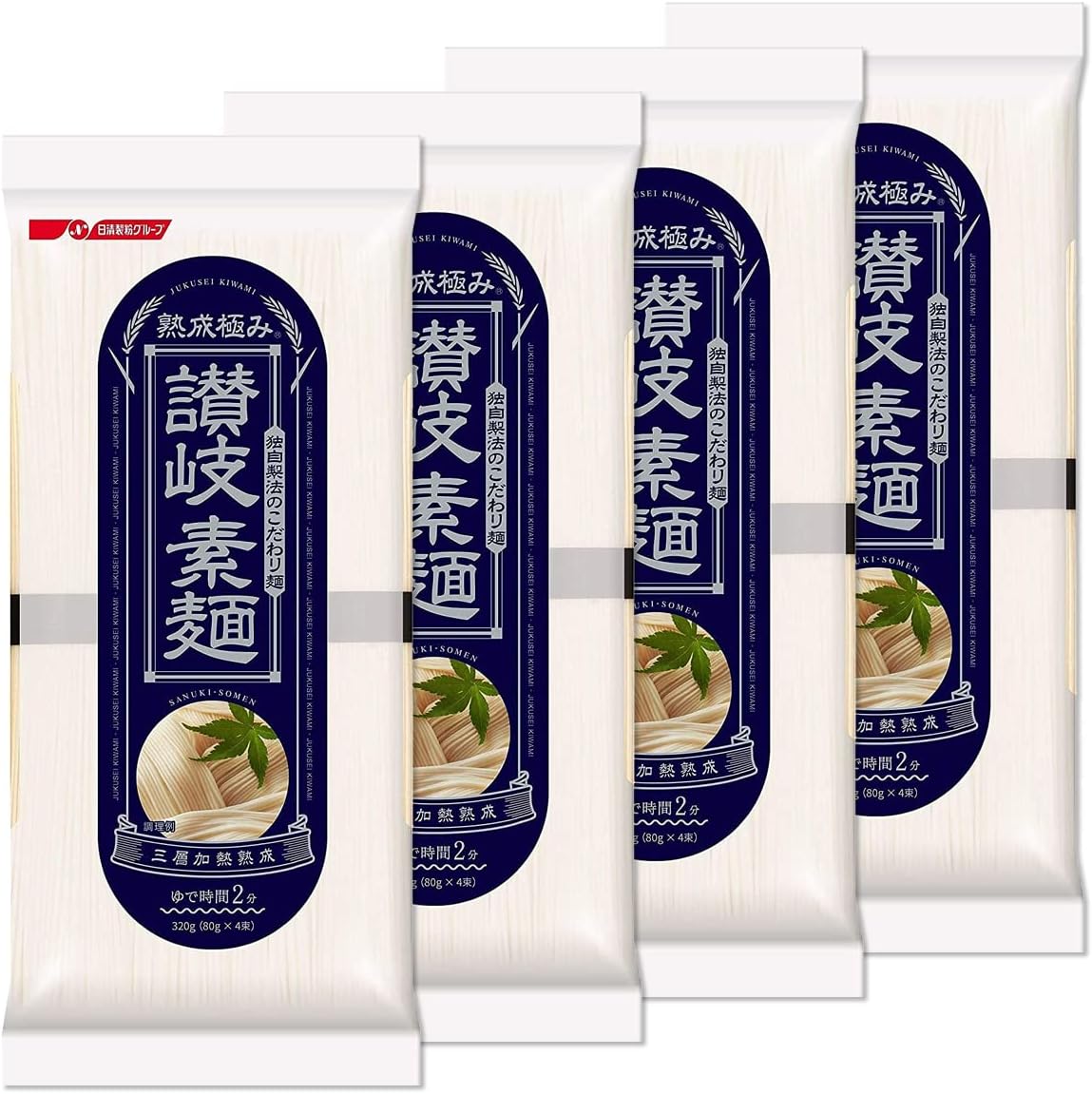 12位：日清 熟成極み 讃岐素麺 320g ×4個