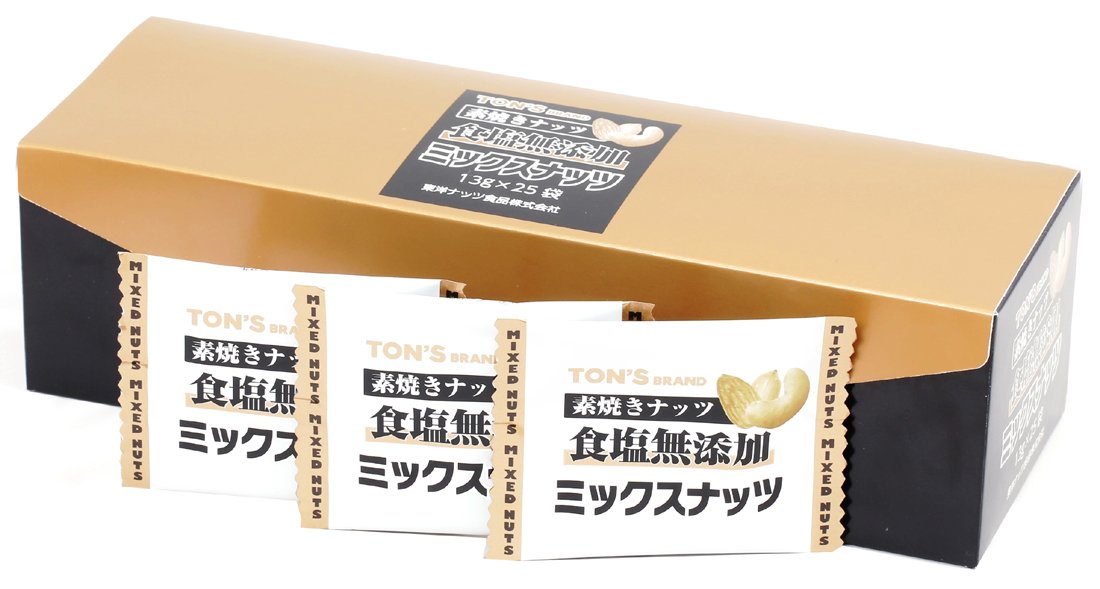 2位：東洋ナッツ 素焼きミックスナッツ 13g 25袋