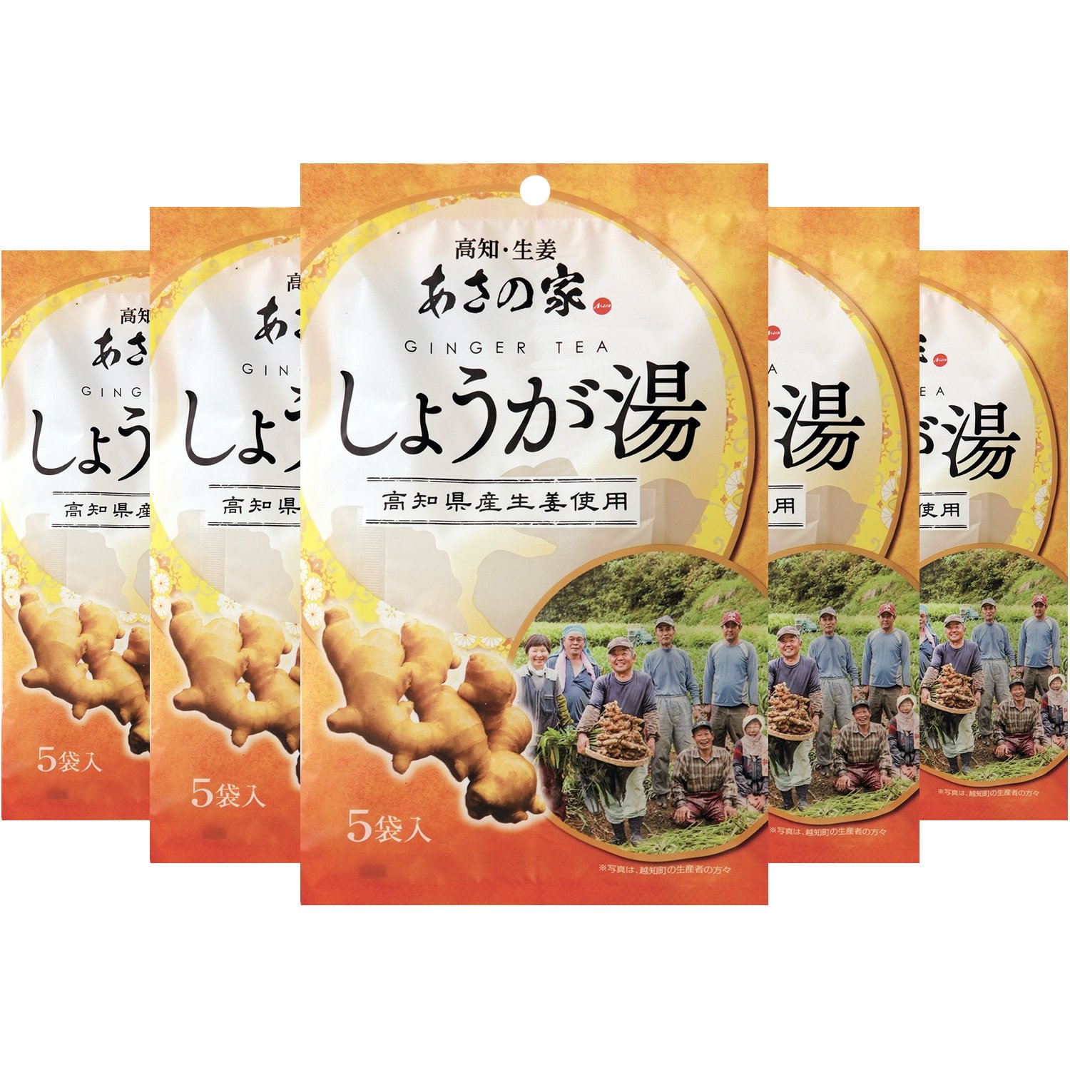 16位：高知・生姜 あさの家 しょうが湯(5P) 75g×5個