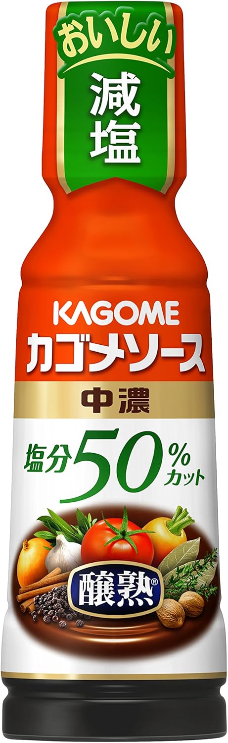 5位：カゴメ 醸熟ソース 塩分50%カット 中濃