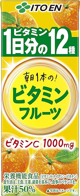 5位：伊藤園 ビタミンフルーツ 1日分のビタミン 紙パック 200ml ×24本