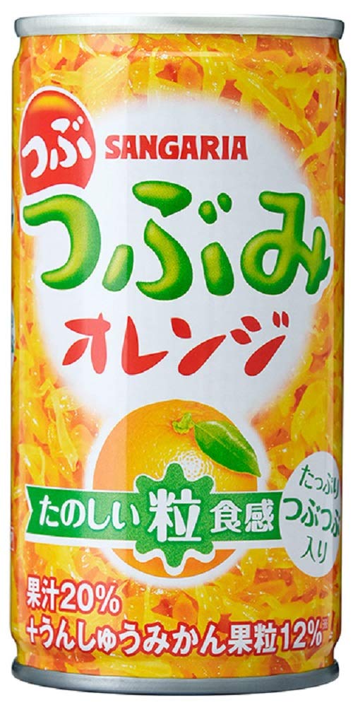 5位：サンガリア つぶみオレンジ 190g缶×30本