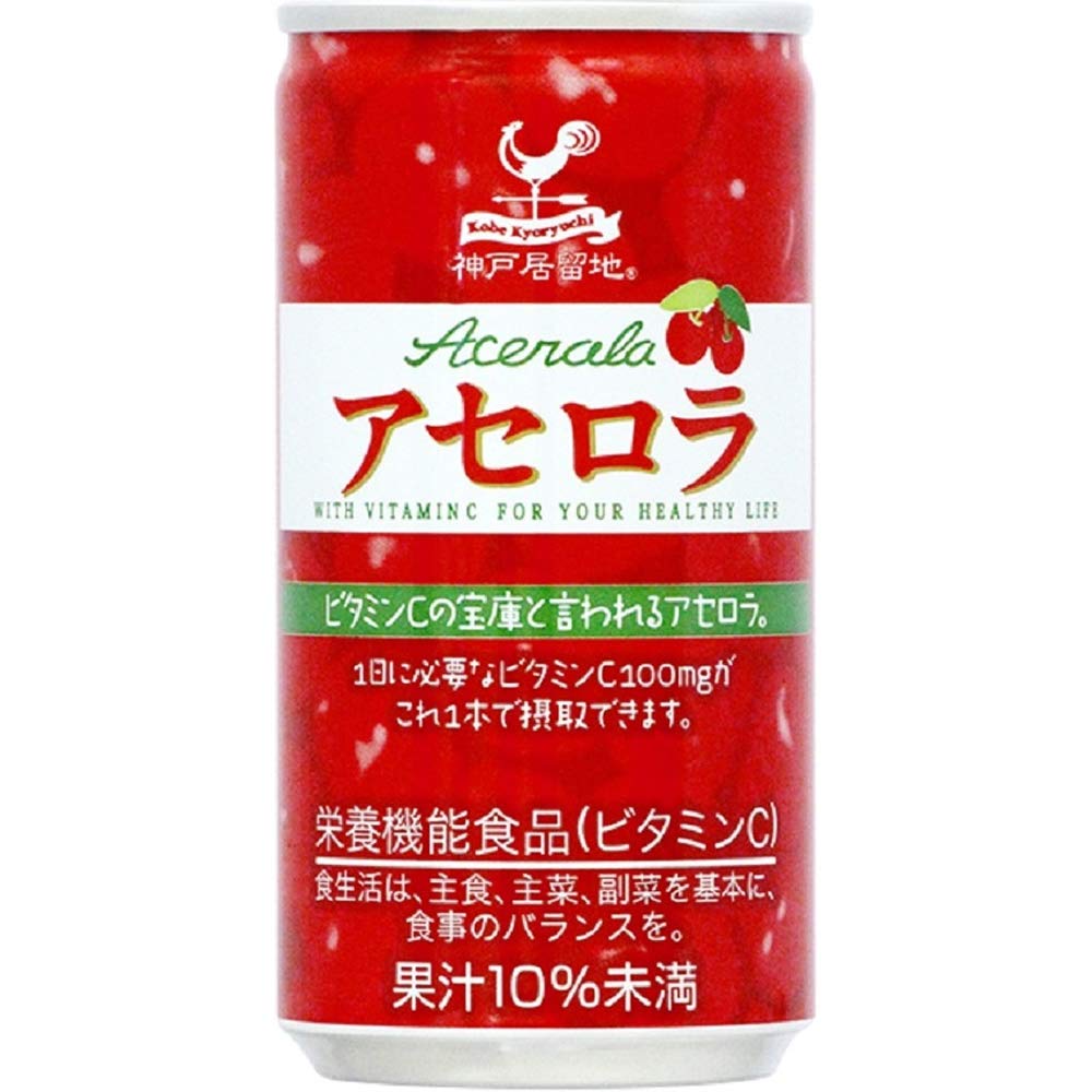 10位：神戸居留地 アセロラ 缶 185g ×30本 [ 栄養機能性食品 1日分のビタミンC 国内製造 ]
