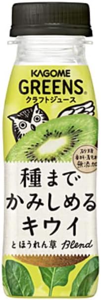 3位：カゴメ GREENS グリーンズ 種までかみしめるキウイとほうれん草Blend　200ml　12本入り