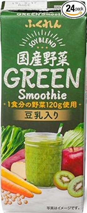 4位：ふくれん 国産野菜グリーンスムージー 200ml ×24本