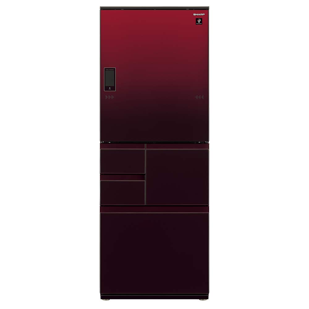 シャープ SHARP プラズマクラスター冷蔵庫(幅68.5cm) 502L ガラスドア/電動どっちもドア(両開き) メガフリーザー 5ドア グラデーションレッド SJ-WX50E-R