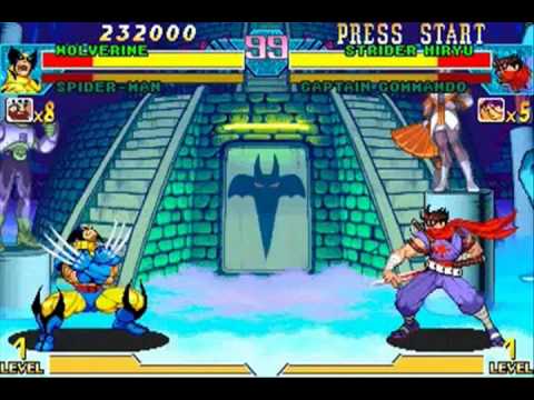 Marvel vs Capcom Wolverine/Spider-Man Playthrough 1/3 - YouTube