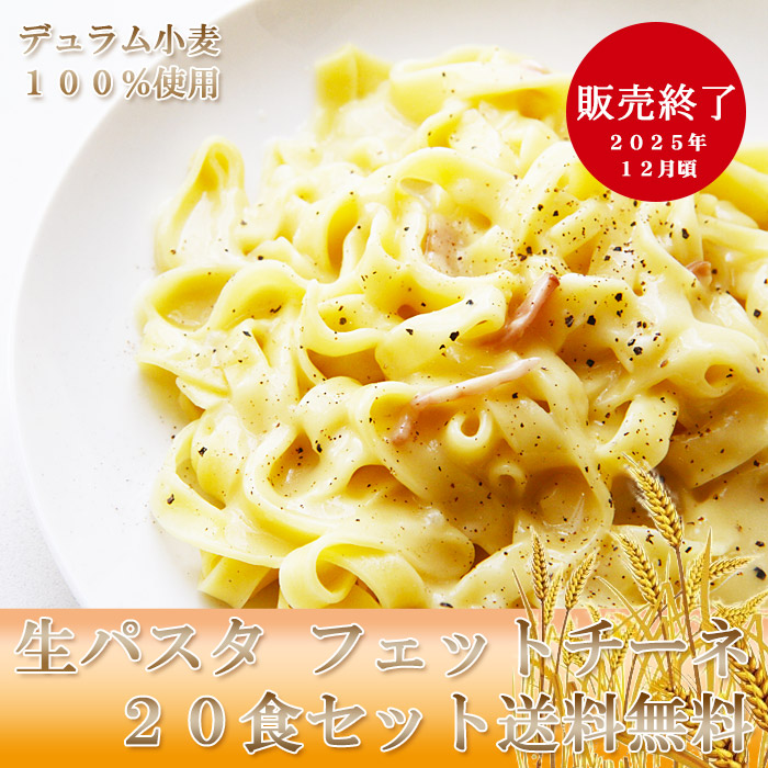 8位　ひと手間加えた生パスタ フェットチーネ 20食セット