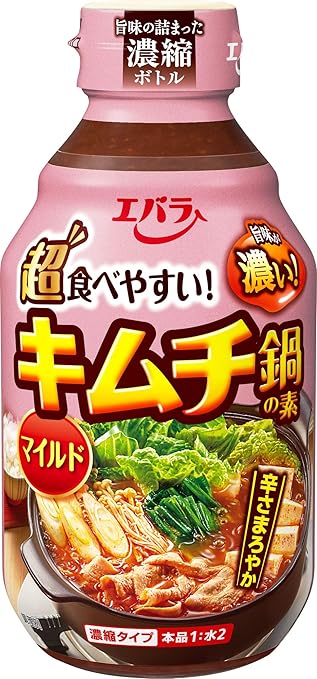 7位　エバラ キムチ鍋の素 マイルド 300ml ×3本