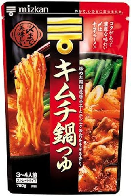 14位　ミツカン 〆まで美味しいキムチ鍋つゆ ストレート 750g