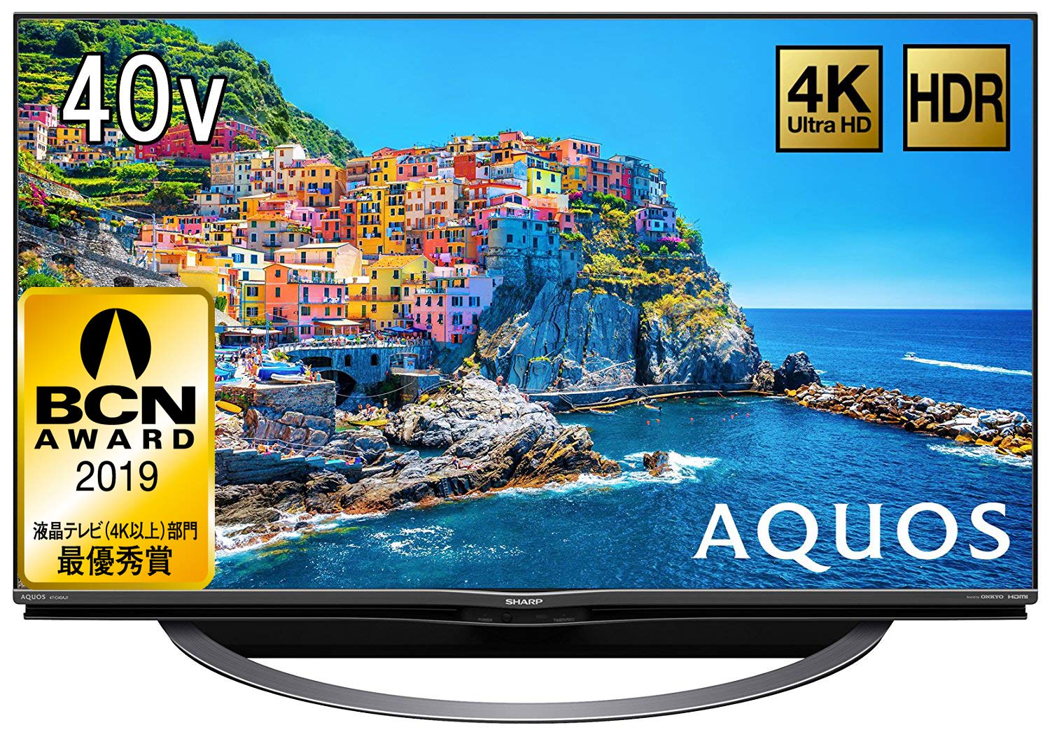 2位：シャープ 40V型 液晶 テレビ AQUOS 4T-C40AJ1 4K Android TV 回転式スタンド 2018年モデル