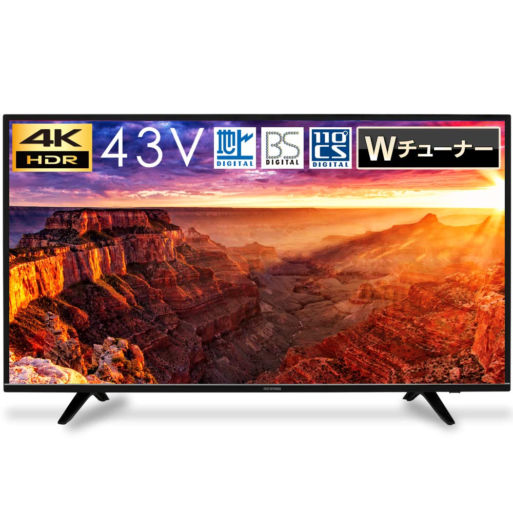 23位：アイリスオーヤマ 43型 4K対応 液晶 テレビ LUCA LT-43A620 43インチ ブラック