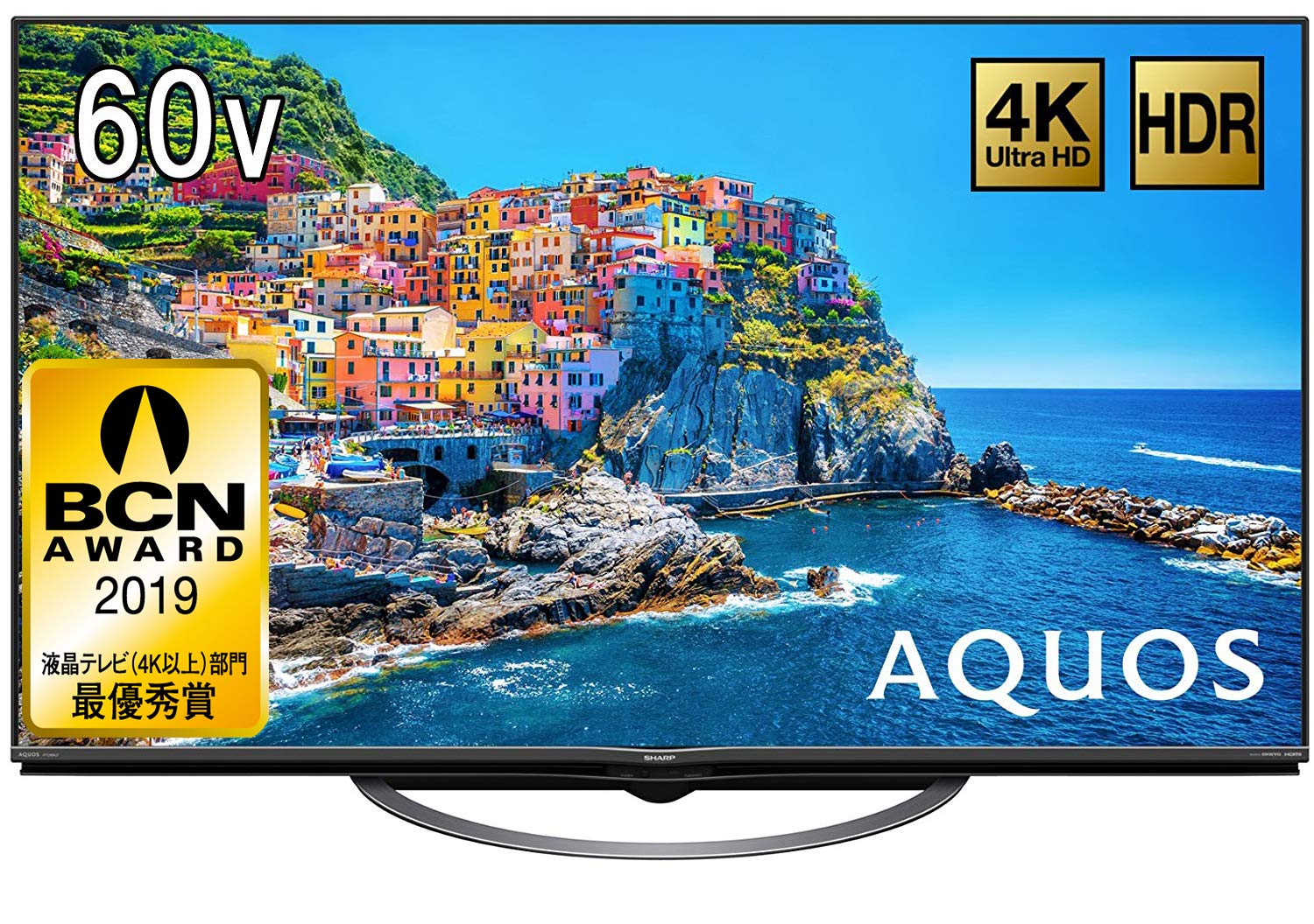 1位：シャープ 60V型 液晶 テレビ AQUOS 4T-C60AJ1 4K Android TV 回転式スタンド 2018年モデル