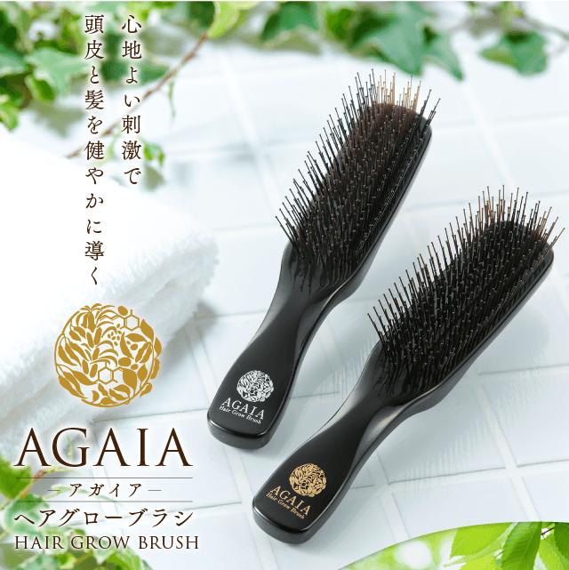 12位：スカルプブラシ アガイア ヘアグローブラシ ハードタイプ 