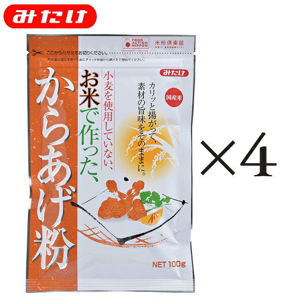 13位　お米で作ったからあげ粉100g4個セット【みたけ】
