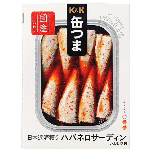 16位　K&K 缶つま 日本近海どりハバネロサーディン [缶] 105g