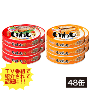 7位　いわし缶詰 味付 生姜煮 味噌煮 イワシ 鰯 キョクヨー 極洋 カニ商 48缶 