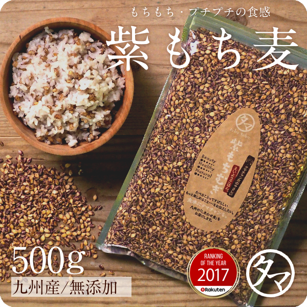 2位　超希少な紫もち麦500g（九州産/30年度産）