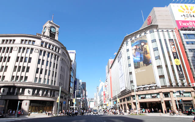 主な地域　銀座・築地・月島・日本橋