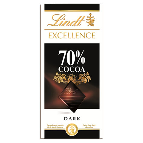 4位　リンツ Lindt タブレット エクセレンス・70%カカオ ダークチョコレート