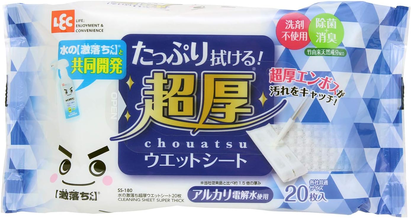 13位　レック 水の激落ち 超厚 ウェットシート 20枚入