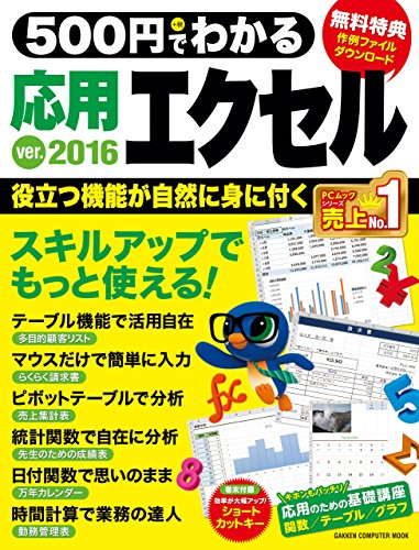 15位：500円でわかる 応用エクセル2016 (コンピュータムック５００円シリーズ) Kindle版