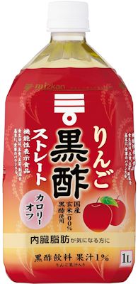 6位　 ミツカン りんご黒酢 ストレート 12本