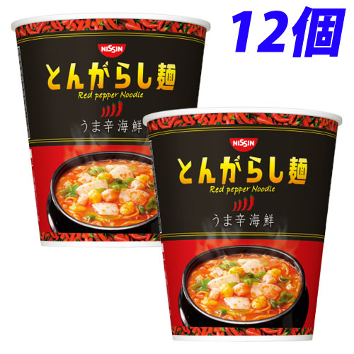 5位　日清のとんがらし麺 うま辛海鮮 64g×12個