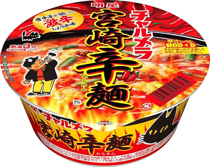 7位　明星 チャルメラどんぶり 宮崎辛麺 77g×12個