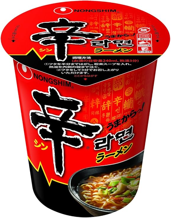 2位　農心ジャパン 辛ラーメンカップ 68g×12個