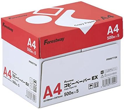 8位：Forestway コピー用紙 高白色 A4 2500枚 (500枚×5冊) コピーペーパーEX