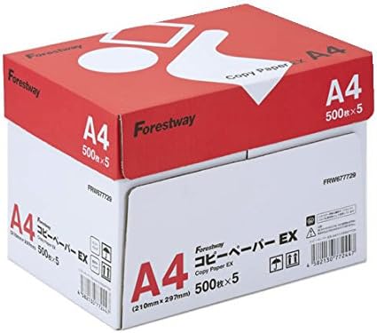 8位：Forestway コピー用紙 高白色 A4 2500枚 (500枚×5冊) コピーペーパーEX