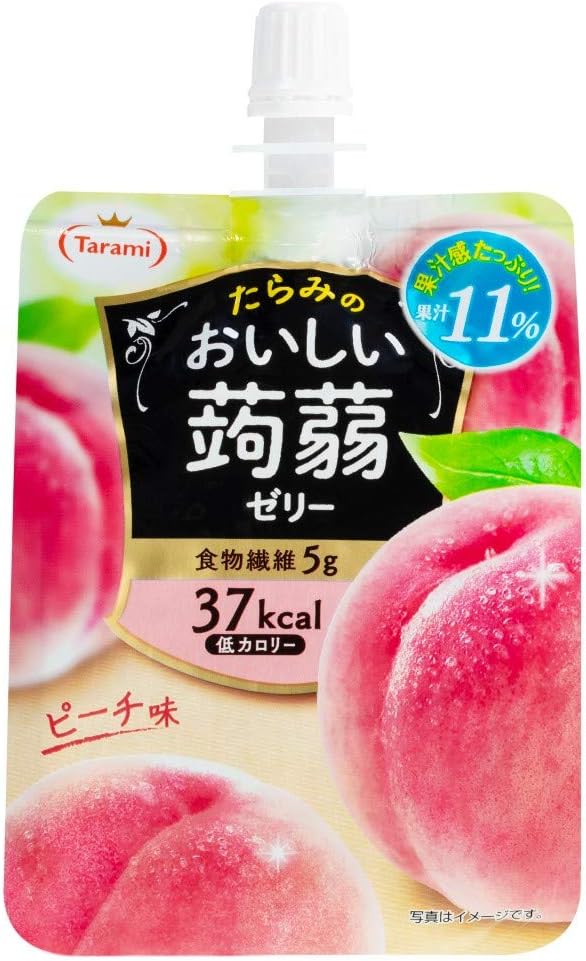 14位：たらみ おいしい蒟蒻ゼリー ピーチ味/37kcal