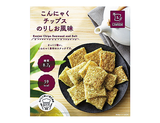 4位：ナチュラルローソン こんにゃくチップスのりしお風味/59kcal