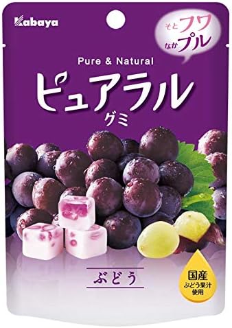 18位：カバヤ食品 ピュアラルグミ ぶどう 45g ×8袋