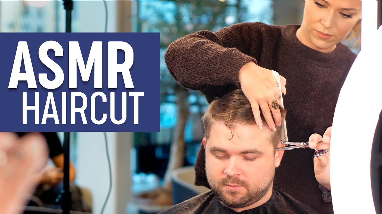 ASMR Relaxing Haircut - Professional Scissor Cut - Sleep Inducing - YouTube