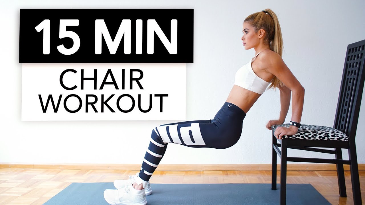 15 MIN CHAIR WORKOUT - Extreme Full Body Training / Nothing for Beginners | Pamela Reif - YouTube