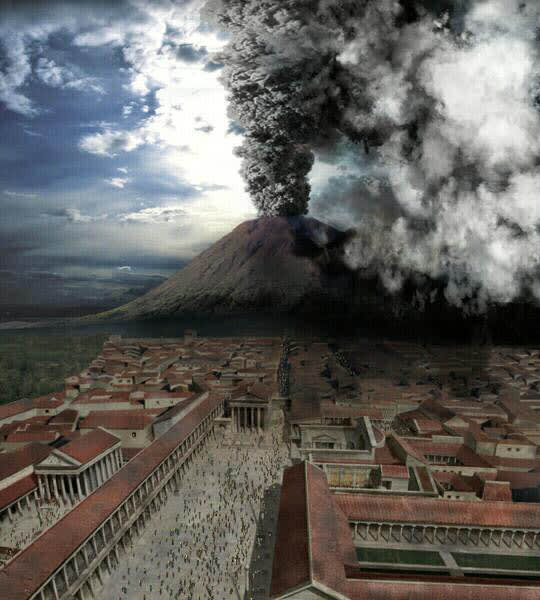 ポンペイを死の都市に変えたことで知られている、最も危険な活火山の1つ
