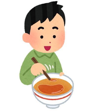 7位：ラーメンの油をまとめる人のイラスト