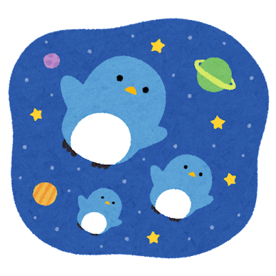 5位：宇宙ペンギンのイラスト